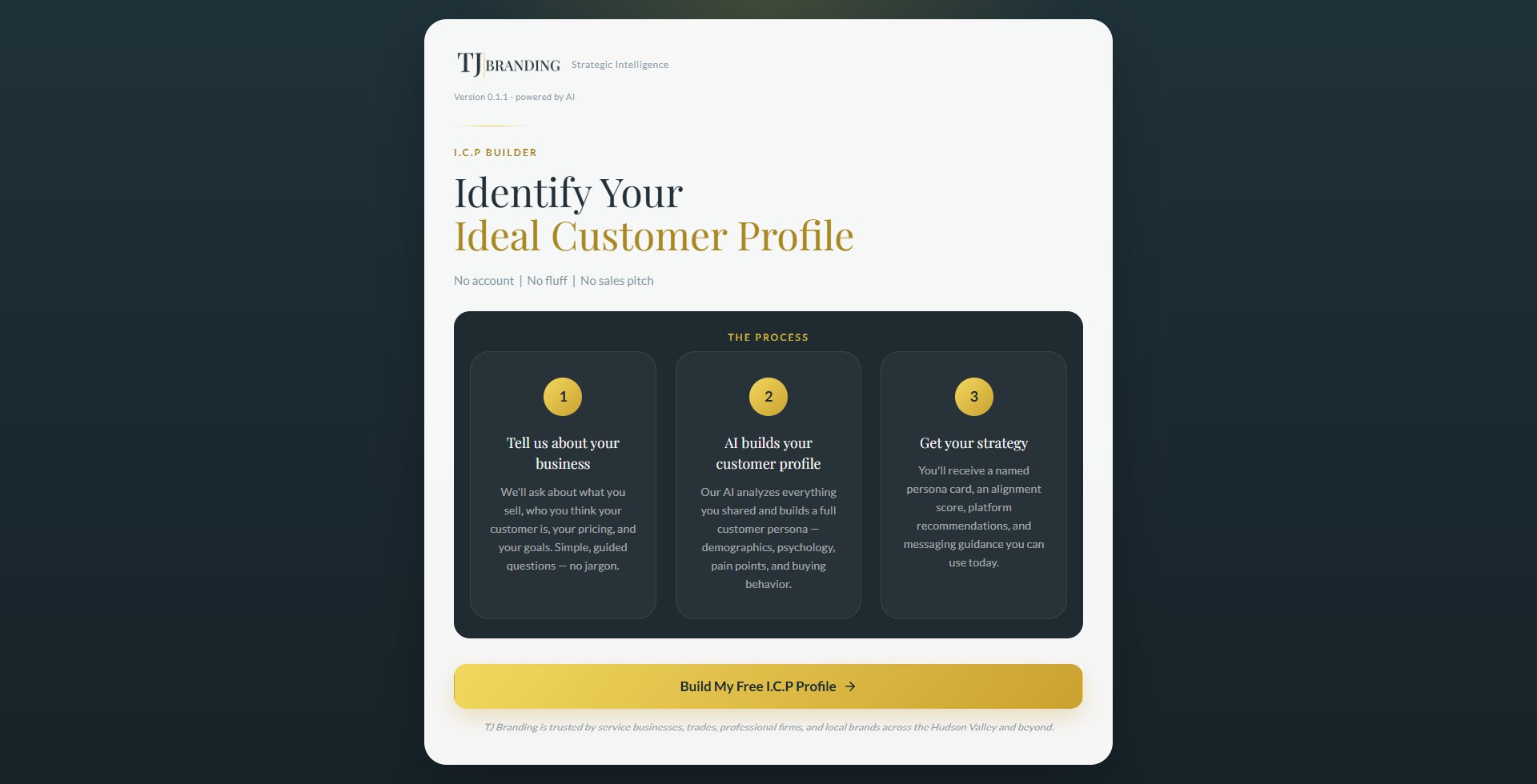 I.C.P Builder interface